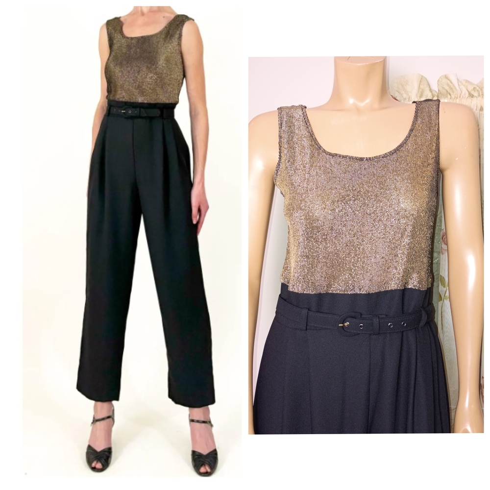 John Roberts  Black and Gold Jumpsuit Size‎ 12